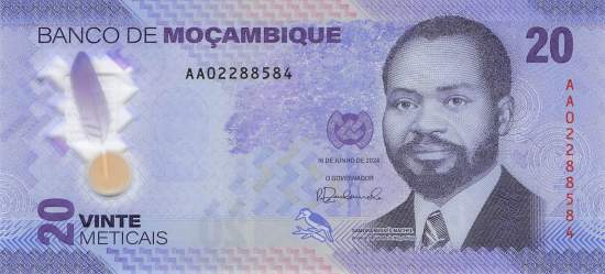 Mosambik p155a 20 Meticais 2024